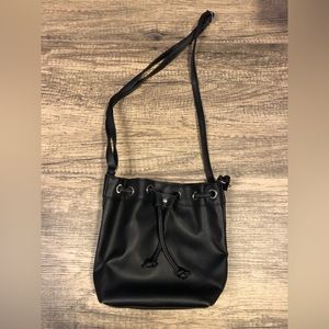 EUC Small Faux Leather Bucket Bag
